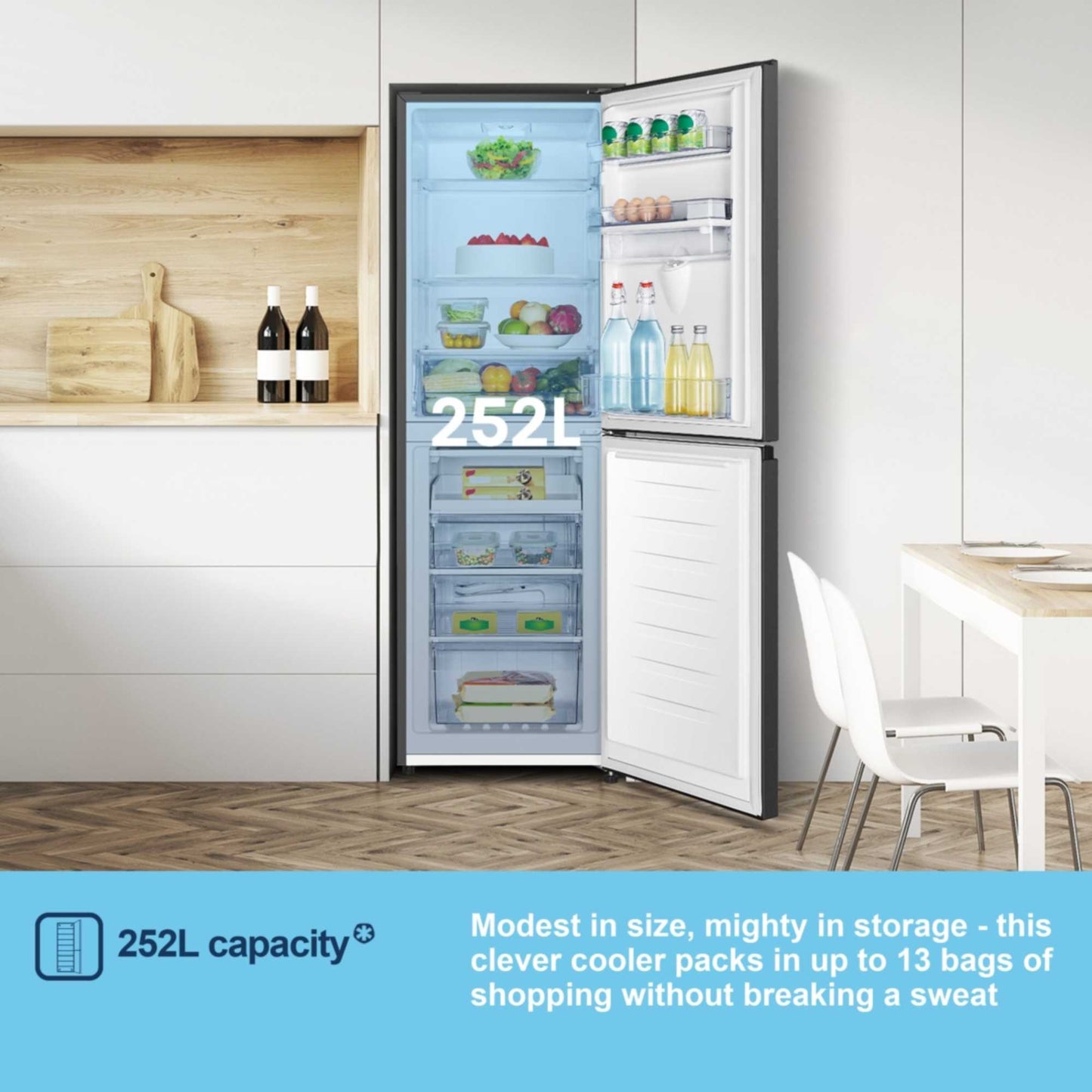 Fridgemaster Fridge Freezer 50/50 - Black - MC55240DEB