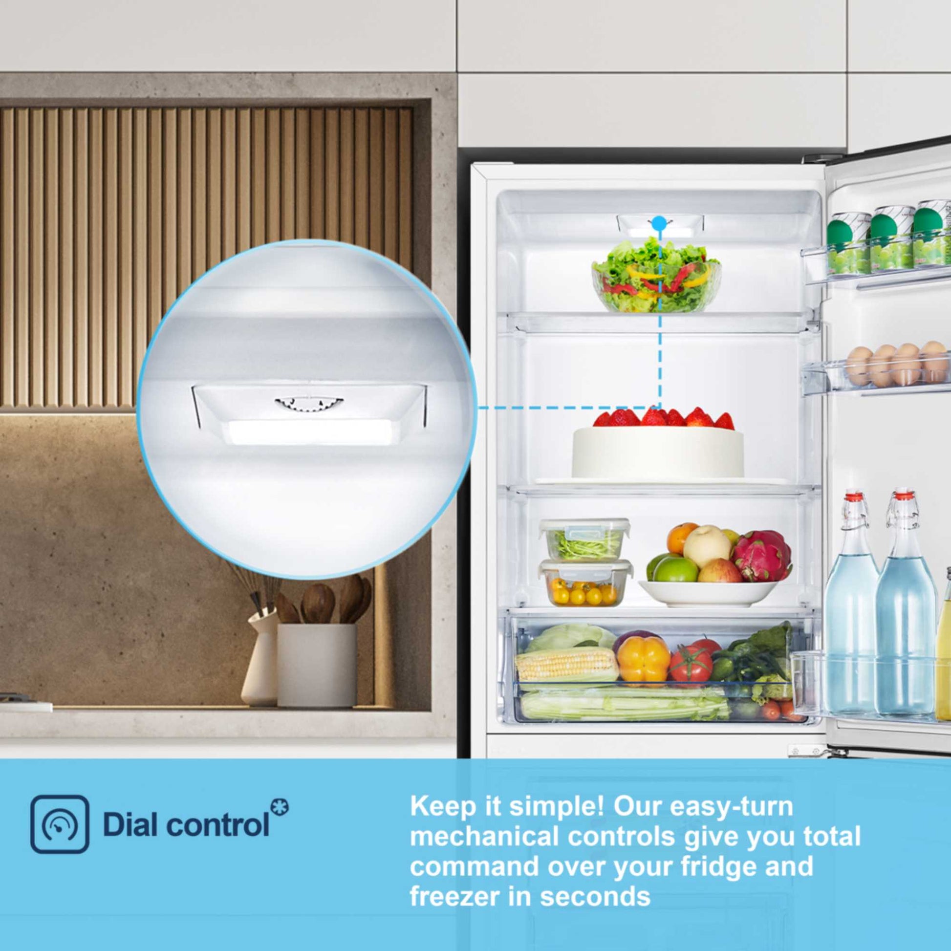 Fridgemaster Fridge Freezer 60/40 - White - MC55240E