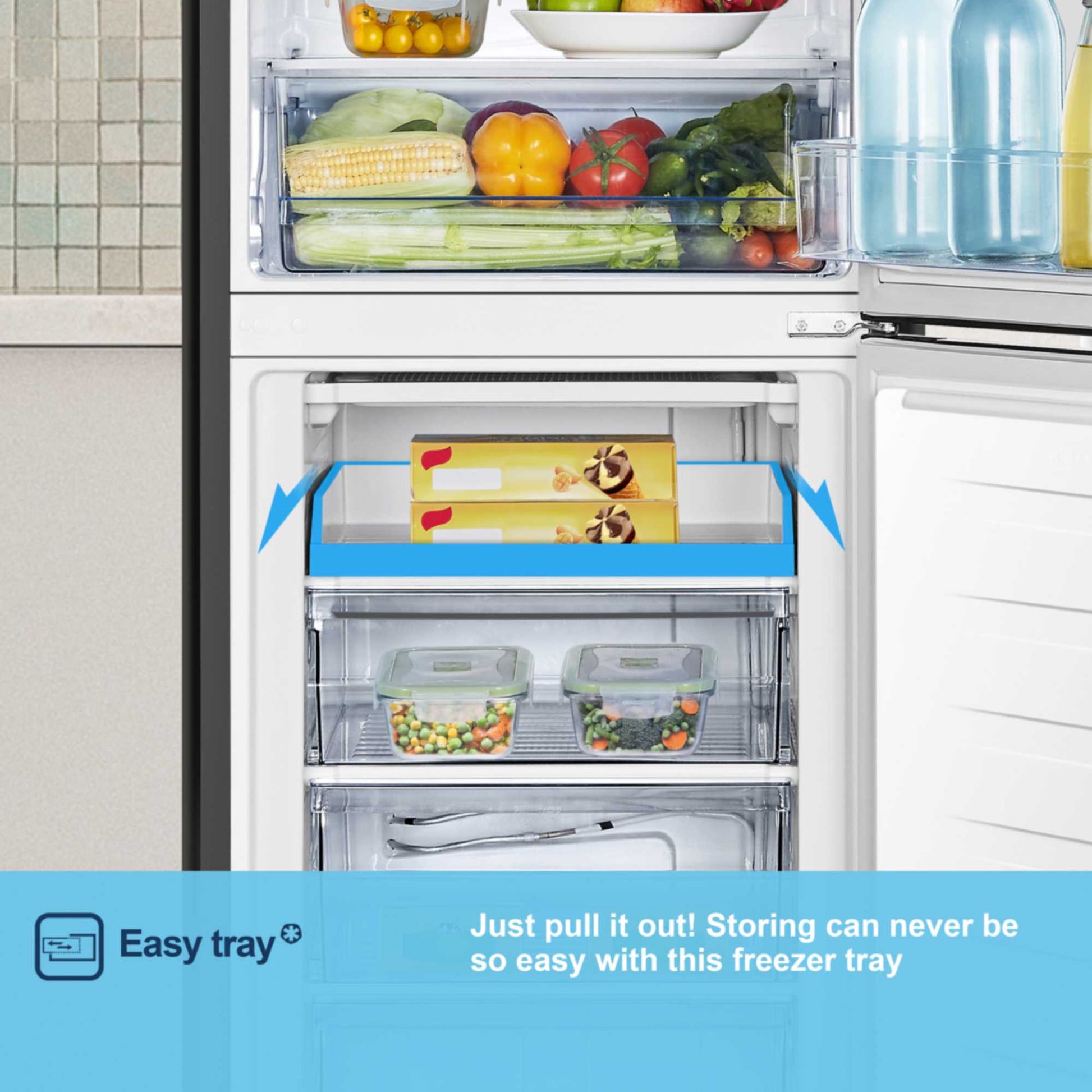 Fridgemaster Fridge Freezer 60/40 - Black - MC55240EB