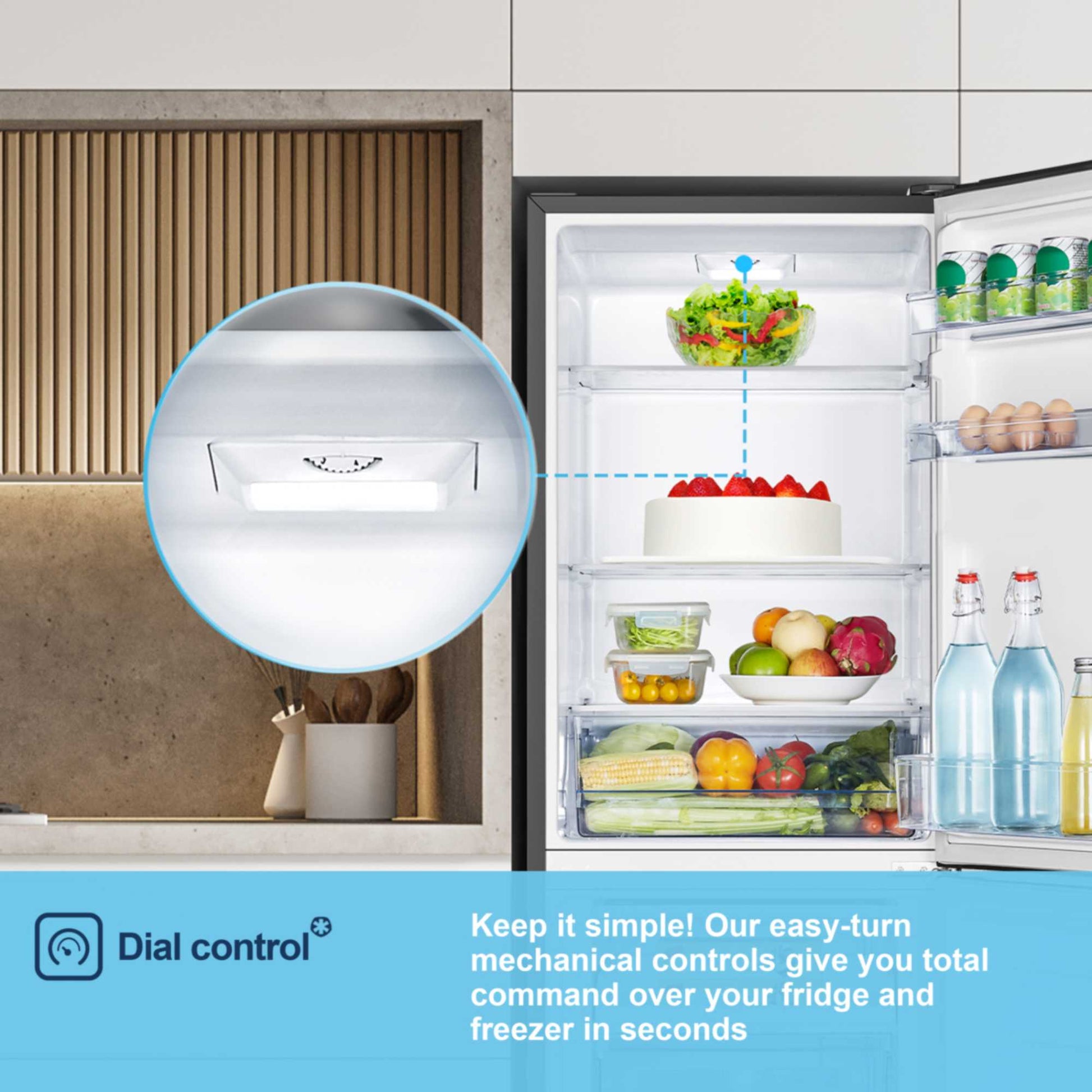 Fridgemaster Fridge Freezer 60/40 - Black - MC55240EB