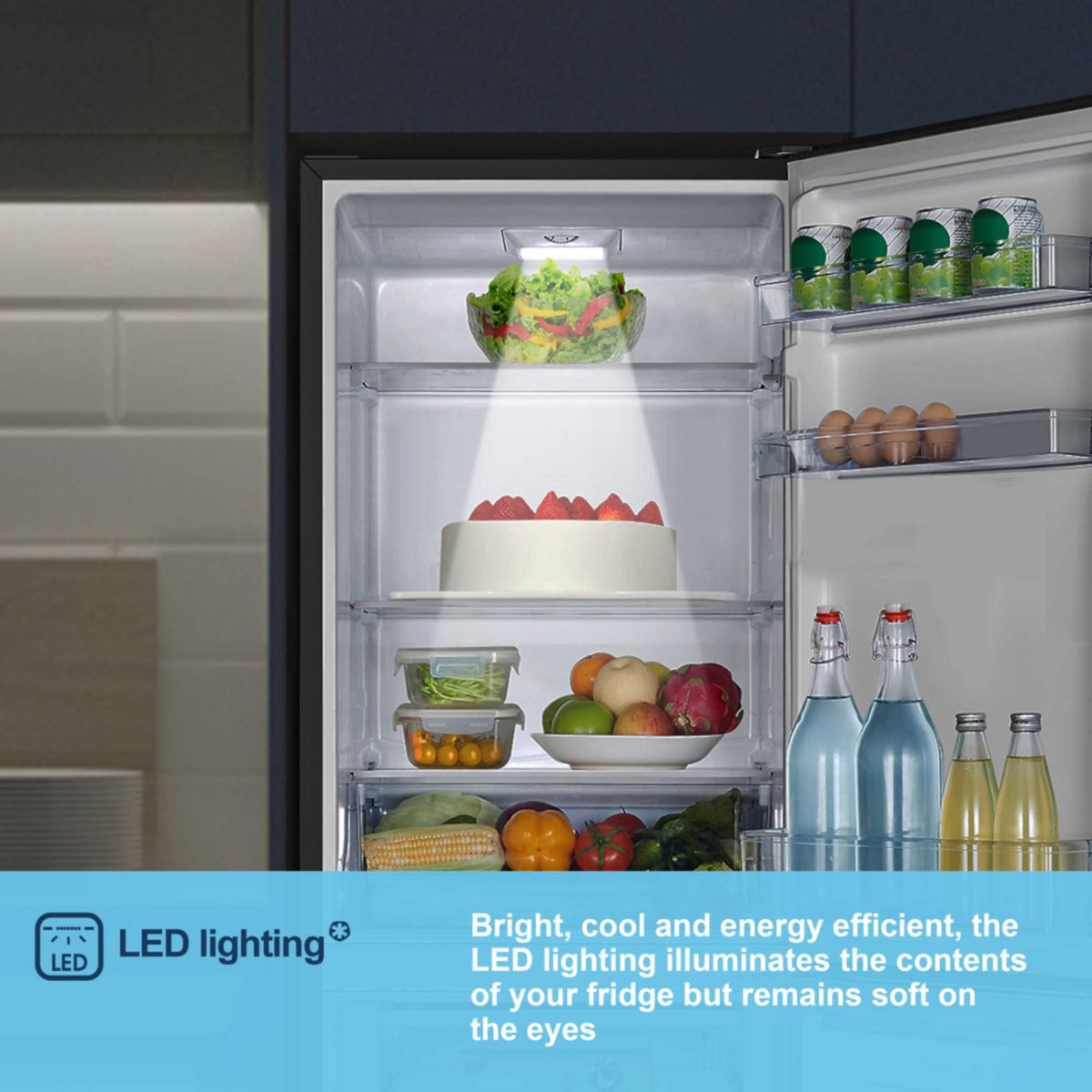 Fridgemaster Fridge Freezer 60/40 - Black - MC55240EB