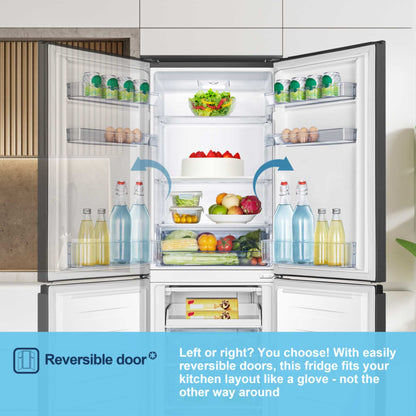 Fridgemaster Fridge Freezer 60/40 - Black - MC55240EB
