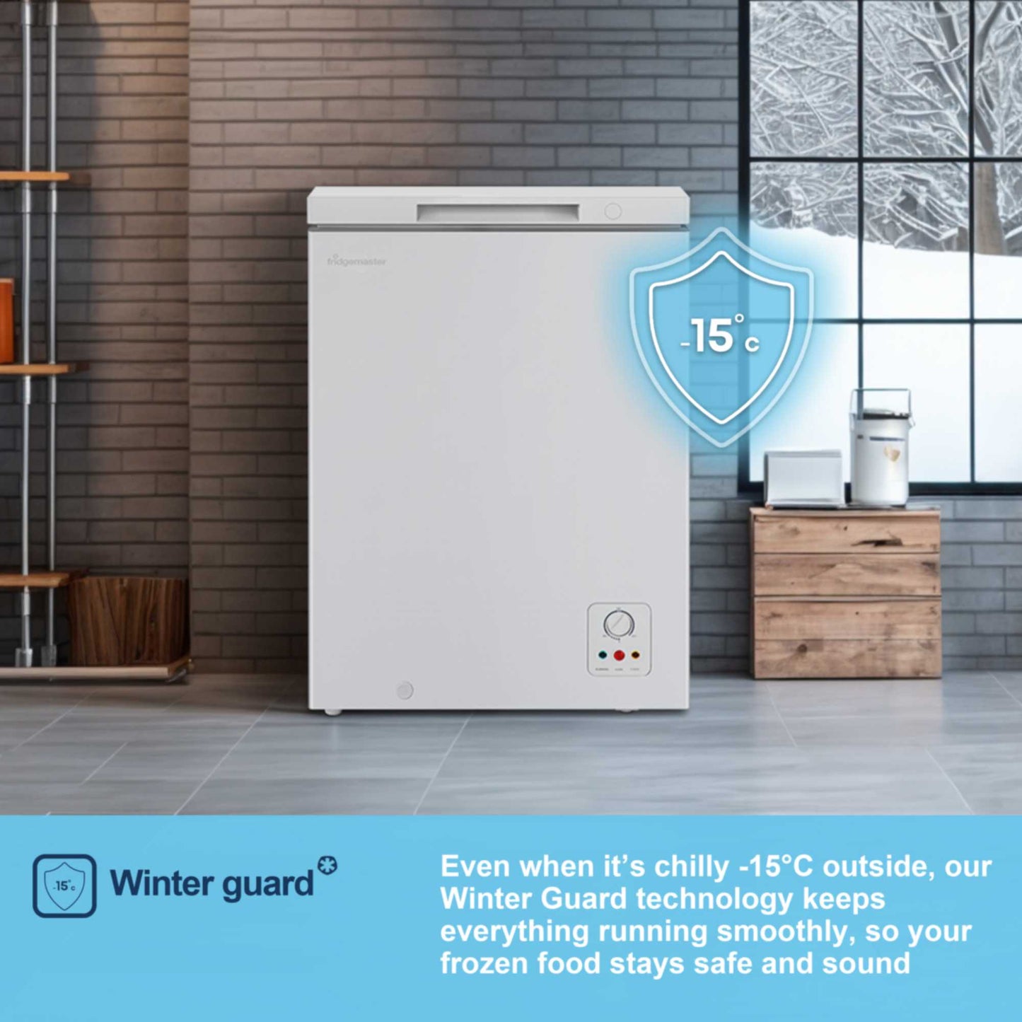 Fridgemaster Chest Freezer - White - MCF100E