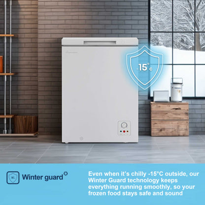 Fridgemaster Chest Freezer - White - MCF100E