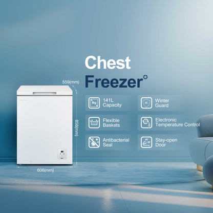 Fridgemaster Chest Freezer - White - MCF145E