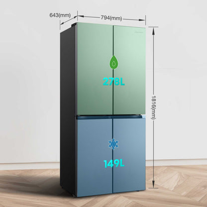 Fridgemaster American Style Fridge Freezer 60/40 Total No Frost - Silver - MQ79395ES
