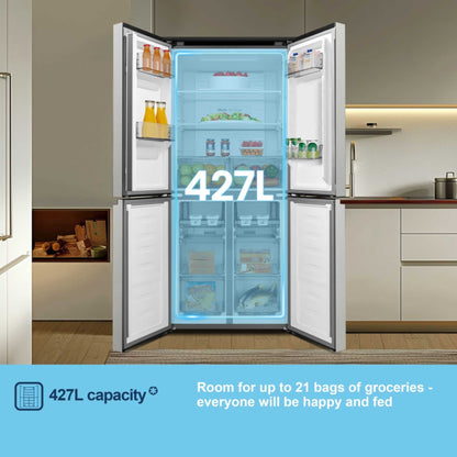 Fridgemaster American Style Fridge Freezer 60/40 Total No Frost - Silver - MQ79395ES