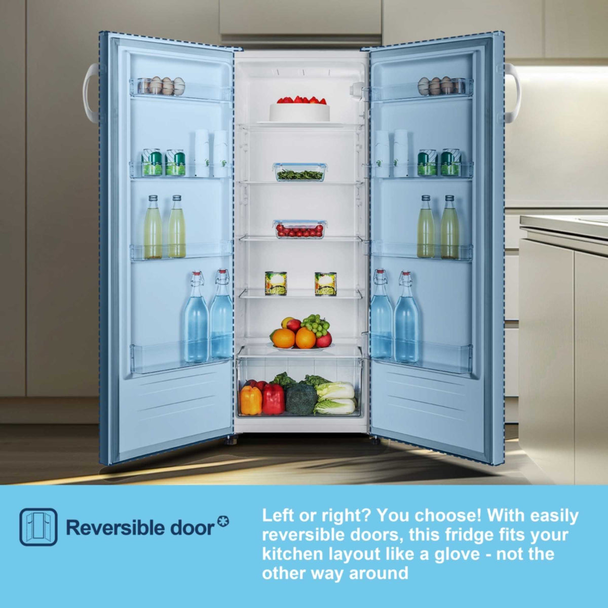 Fridgemaster Tall Larder Fridge - White - MTL55242E