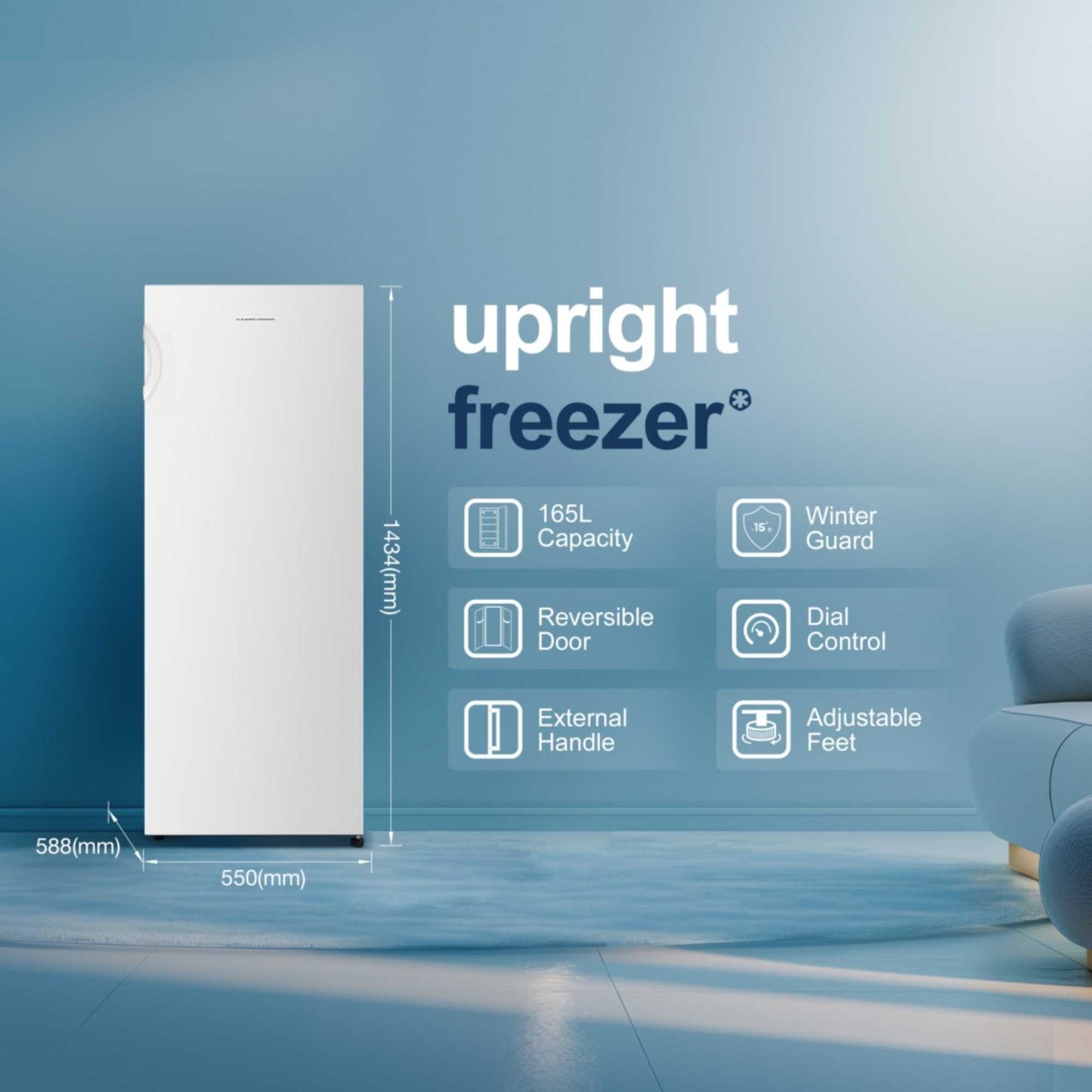 Fridgemaster Tall Freezer - White - MTZ55153E