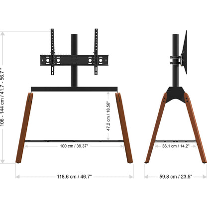 AVF FSL1120HOQDWB Hoxton Quad TV Stand - Dark Wood