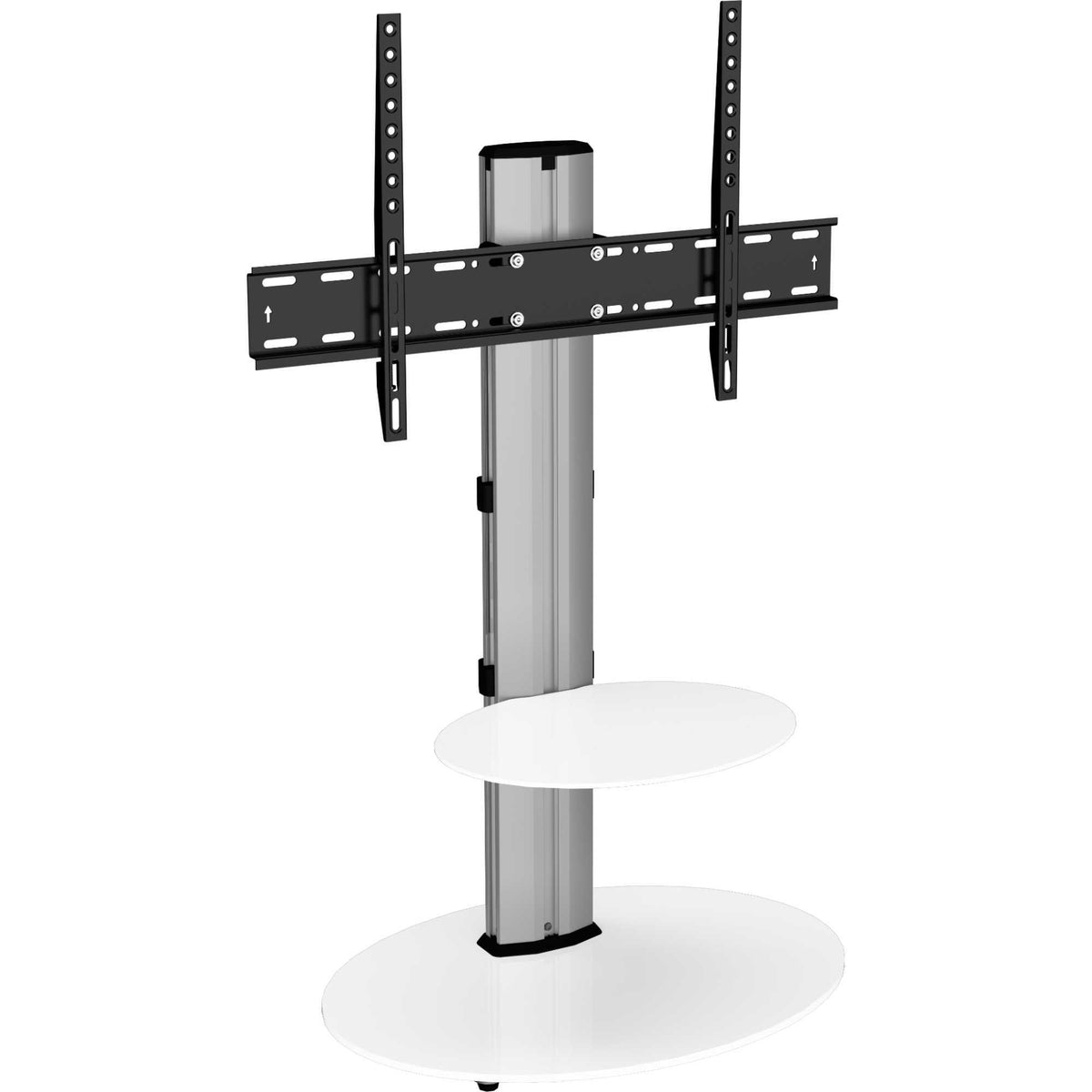 AVF FSL600ENSW Eno 60cm Pedestal TV Stand with Shelf - Glass