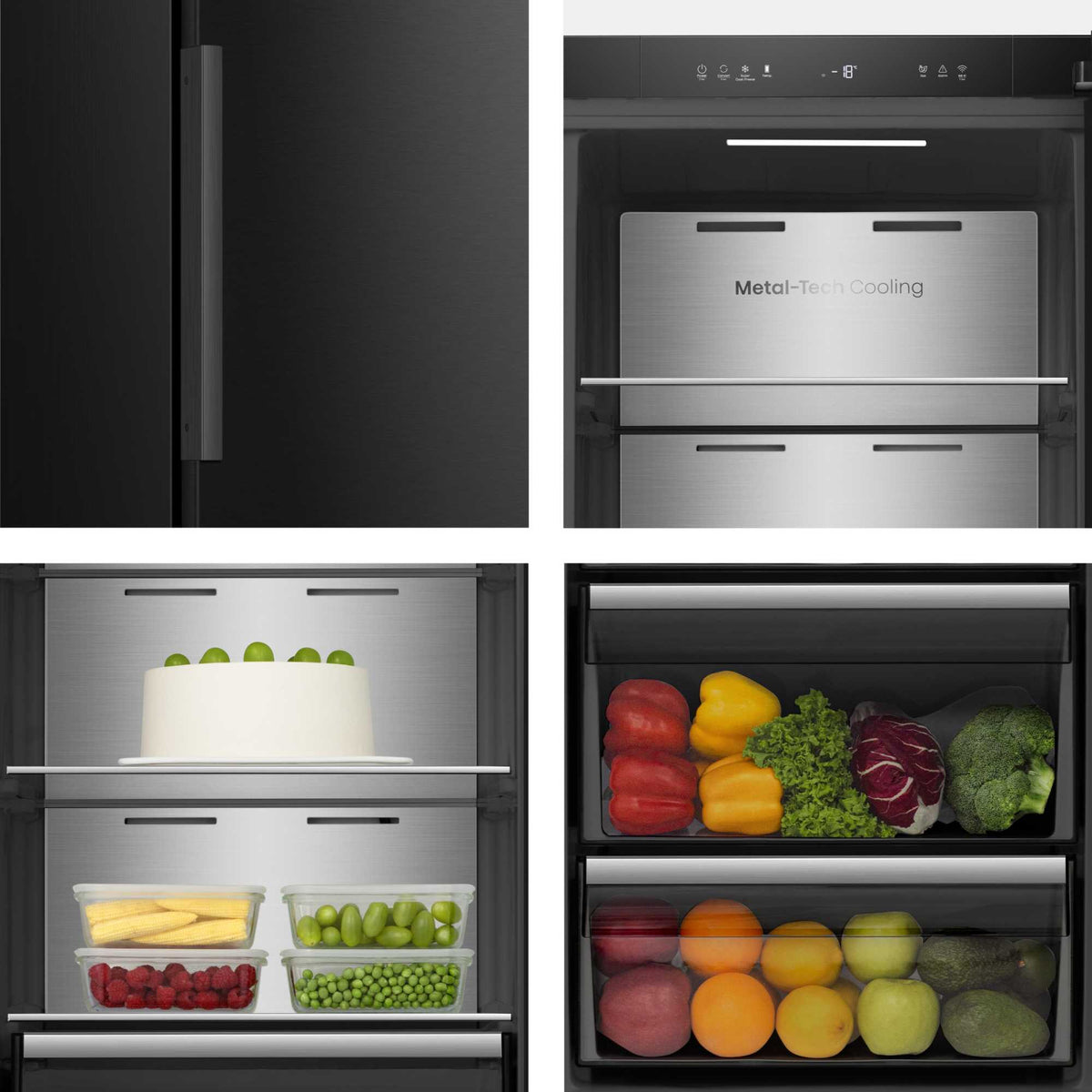 Hisense Hi5 Tall Freezer No Frost - Black Glass - FT5K310GSFC