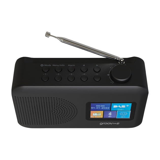 BERLIN COLOUR SCREEN DAB/FM CLOCK RADIO BLACK