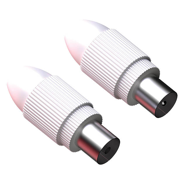 COAX SET 1X MALE X1 FEMALE WHITE