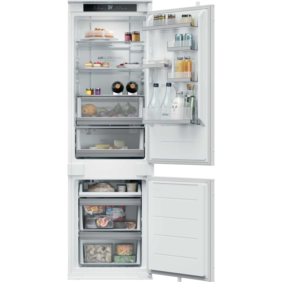 Haier ID Titanium 2 Built-In Fridge Freezer 70/30 Total No Frost - White - HBQW5518EK