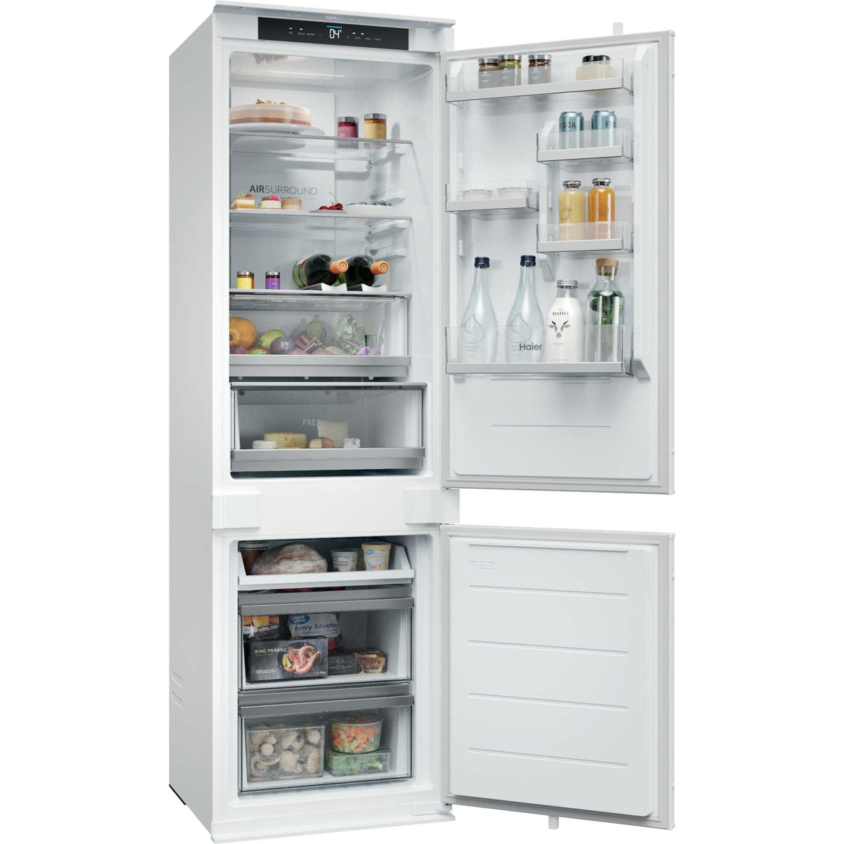 Haier ID Titanium 2 Built-In Fridge Freezer 70/30 Total No Frost - White - HBQW5518EK