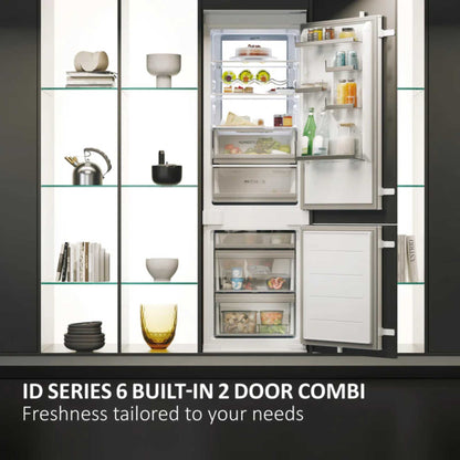 Haier ID Series 6 Built-In Fridge Freezer 70/30 Total No Frost - White - HBW7518CTK