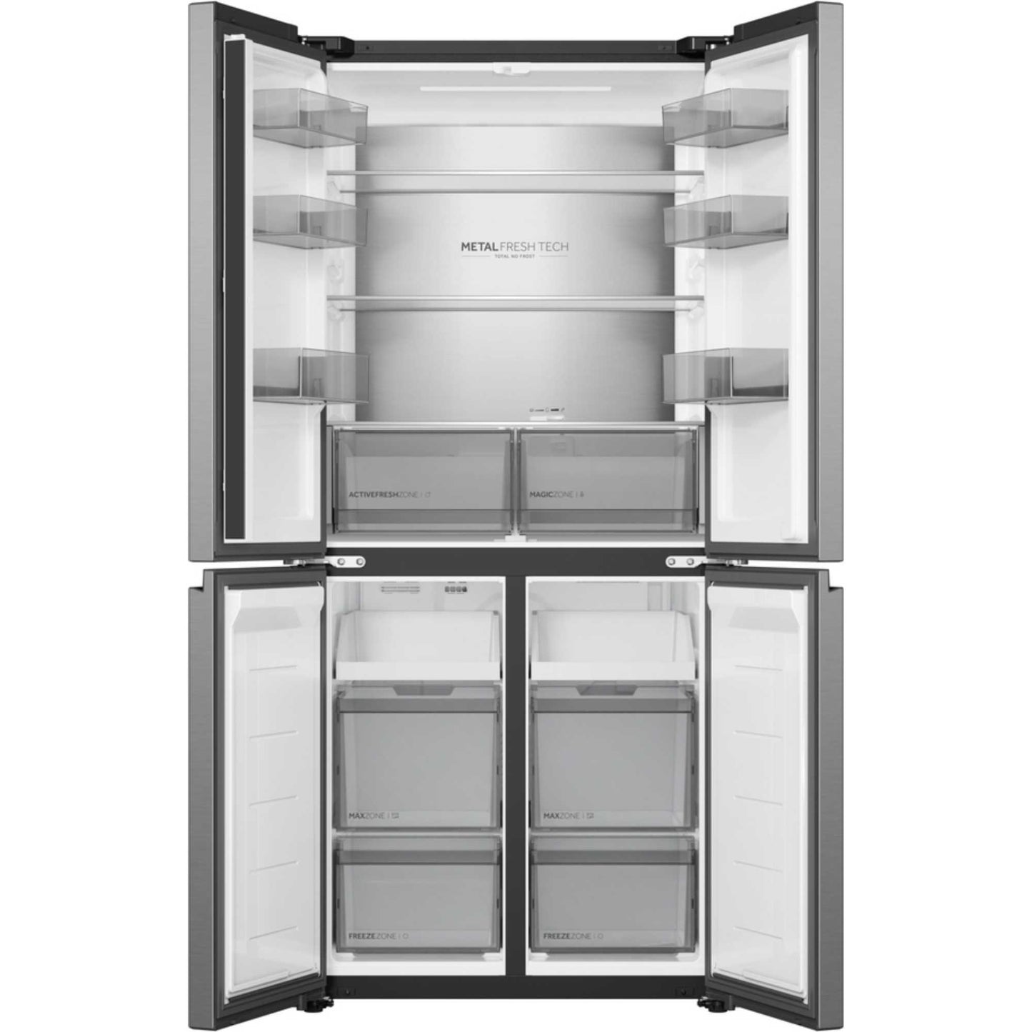 Haier American Style Fridge Freezer 60/40 NoFrost - Silver - HCR58S18DNMM