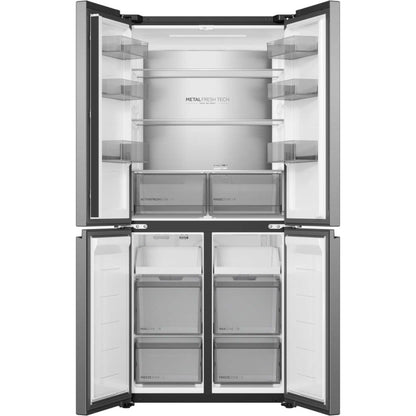 Haier American Style Fridge Freezer 60/40 NoFrost - Silver - HCR58S18DNMM
