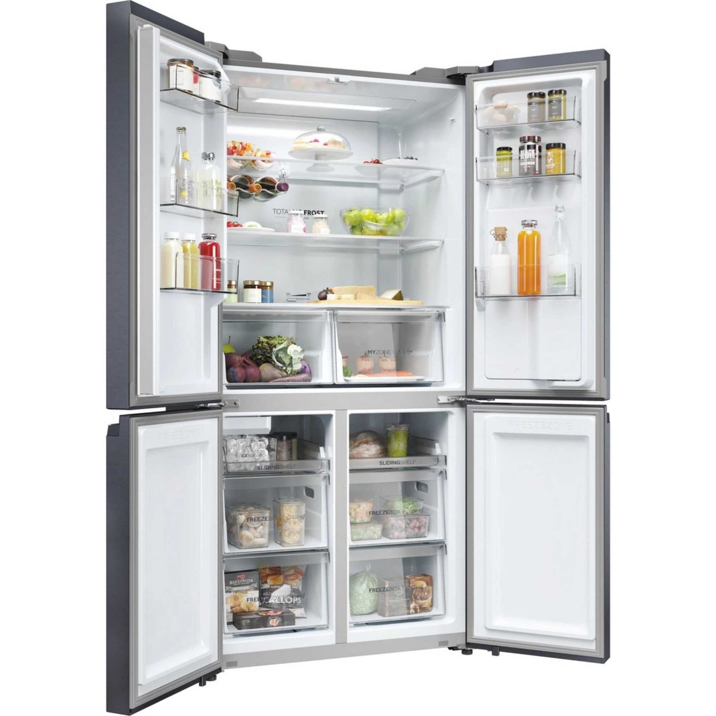 Haier American Style Fridge Freezer 528L No Frost - Black - HCR5919EHMB
