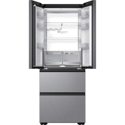 Haier Space-Fit American Style Fridge Freezer 60/40 No Frost - Platinum Inox - HFKR5718DNMM