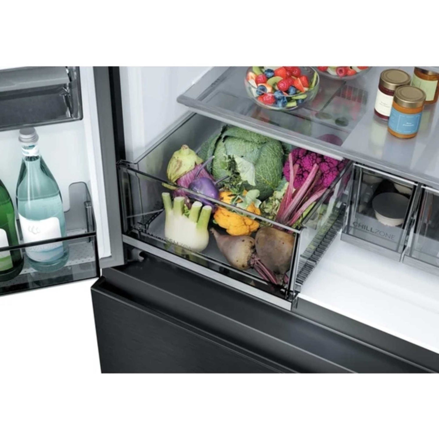 Haier Horizon Collection American Style Fridge Freezer - Black - HFR59F18CWMB
