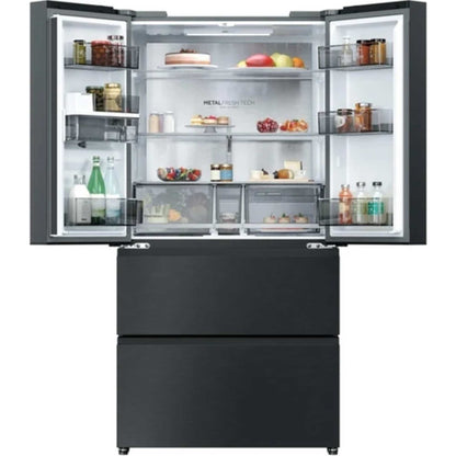 Haier Horizon Collection American Style Fridge Freezer - Black - HFR59F18CWMB