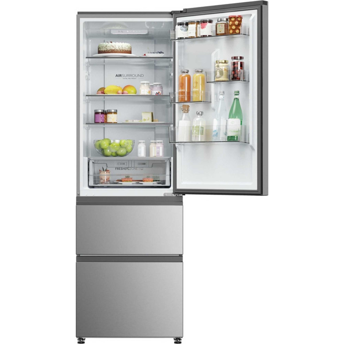 Haier Fridge Freezer No Frost 60/40 - Silver - HTR3618DNMG