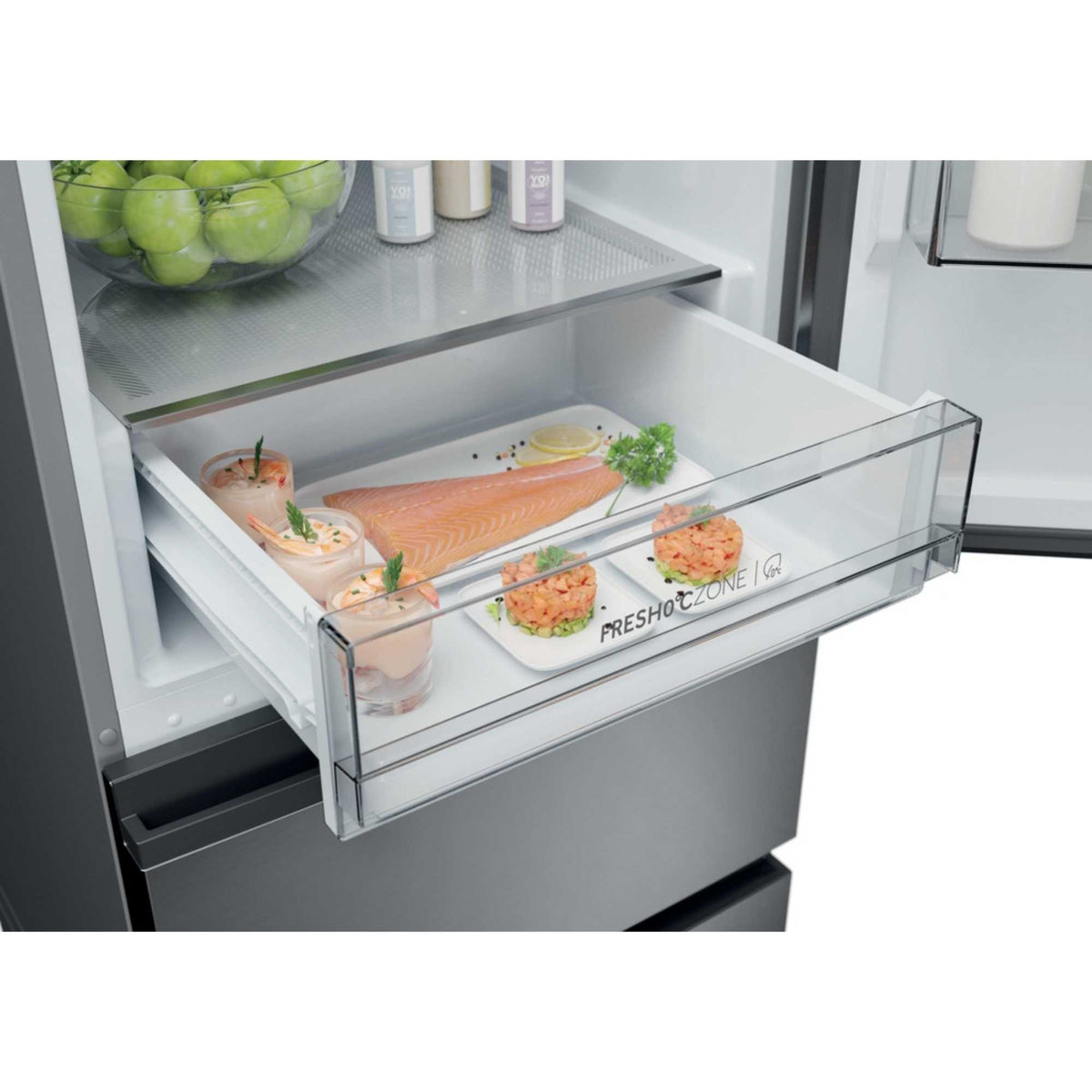 Haier Fridge Freezer No Frost 60/40 - Silver - HTR3618DNMG
