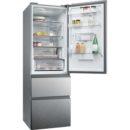 Haier 2D 60 Series 5 Fridge Freezer 60/40 Total No Frost - Gentle Silver - HTW5618EWMG
