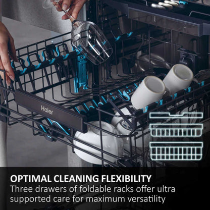 Haier I-Pro Shine Series 3 Freestanding Full-Sized Dishwasher - XF 5C4M1X-80