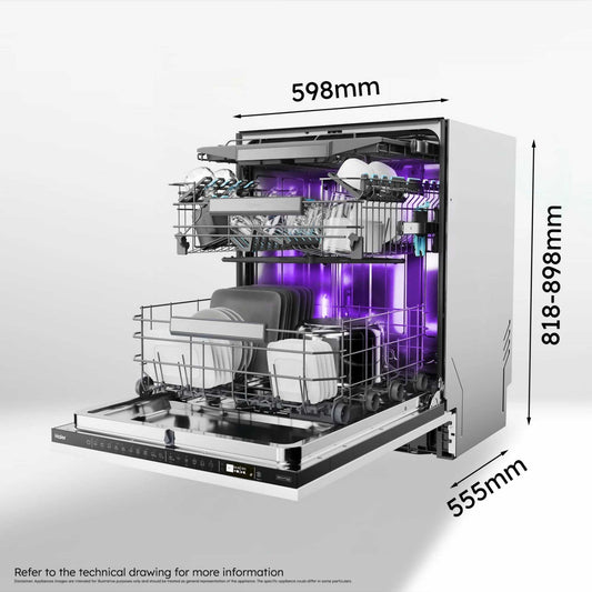 Haier I-Pro Shine Series 6 Fully Integrated Dishwasher Full-Sized - XS 4A4M4BB-80