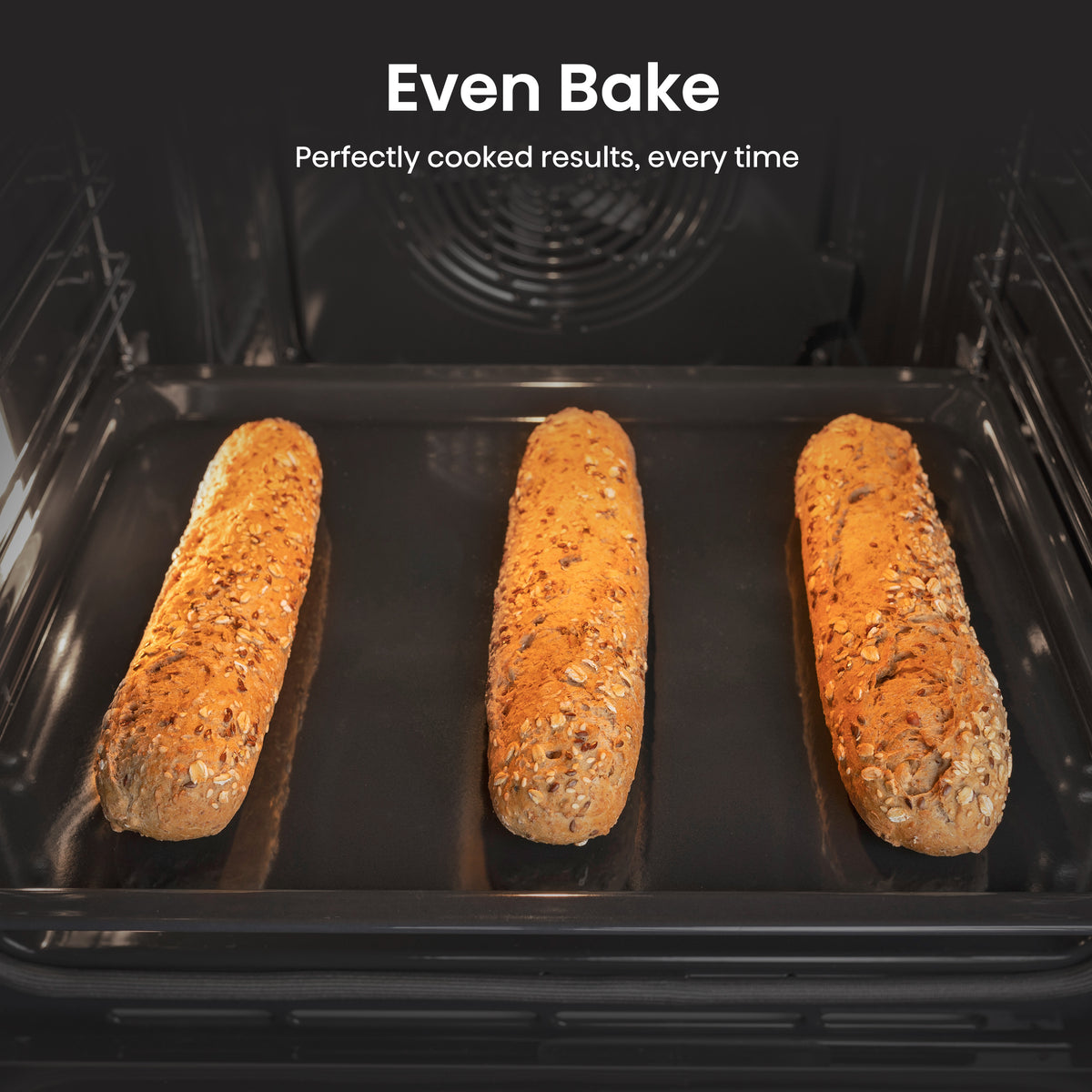 Hisense HDCEC5C10B Freestanding Double Oven with 4 Ceramic Hobs - Black