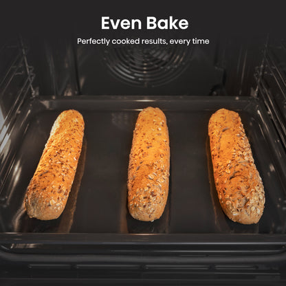 Hisense HDCEC5C10B Freestanding Double Oven with 4 Ceramic Hobs - Black