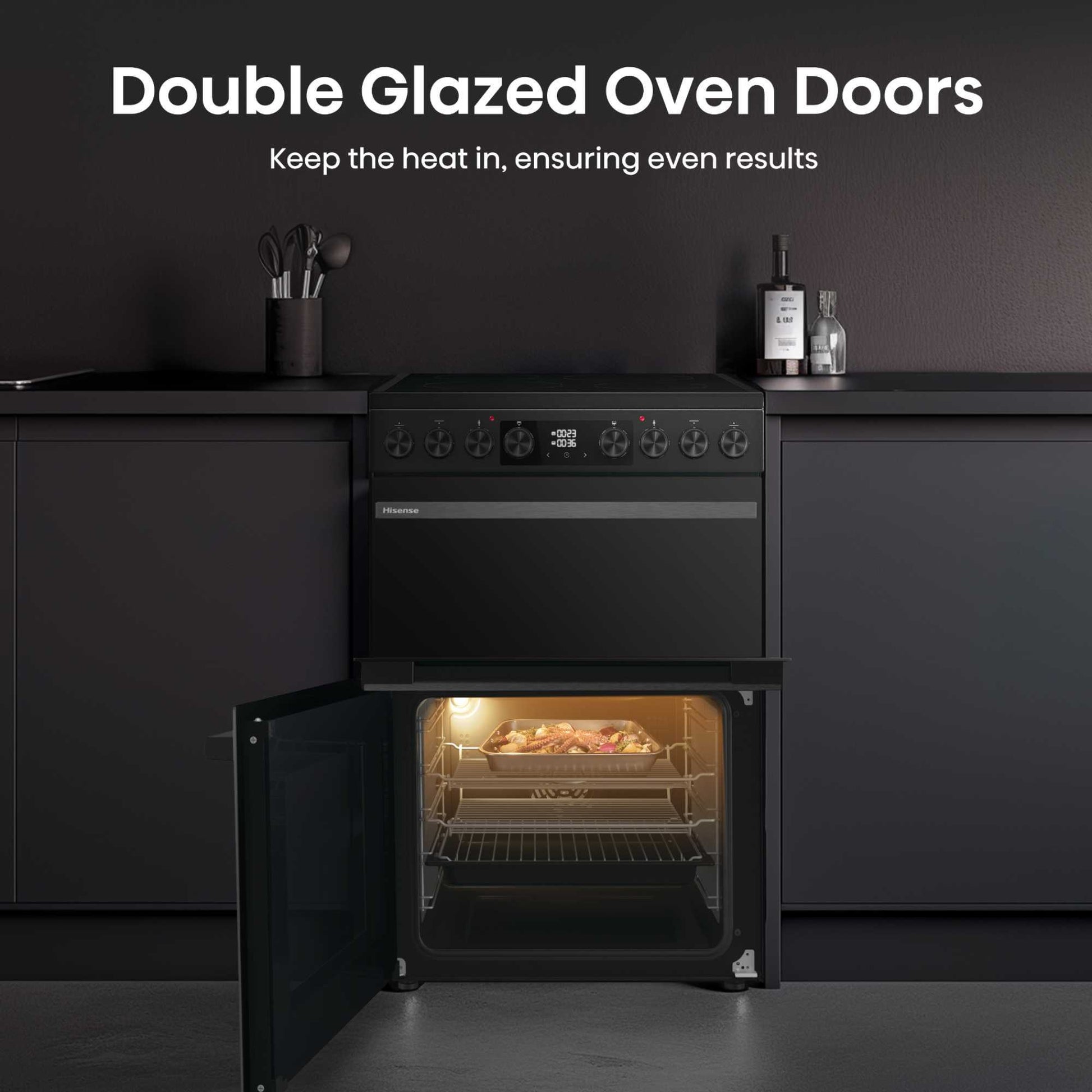 Hisense 60cm Electric Double Oven Cooker - HDCEC6C20B