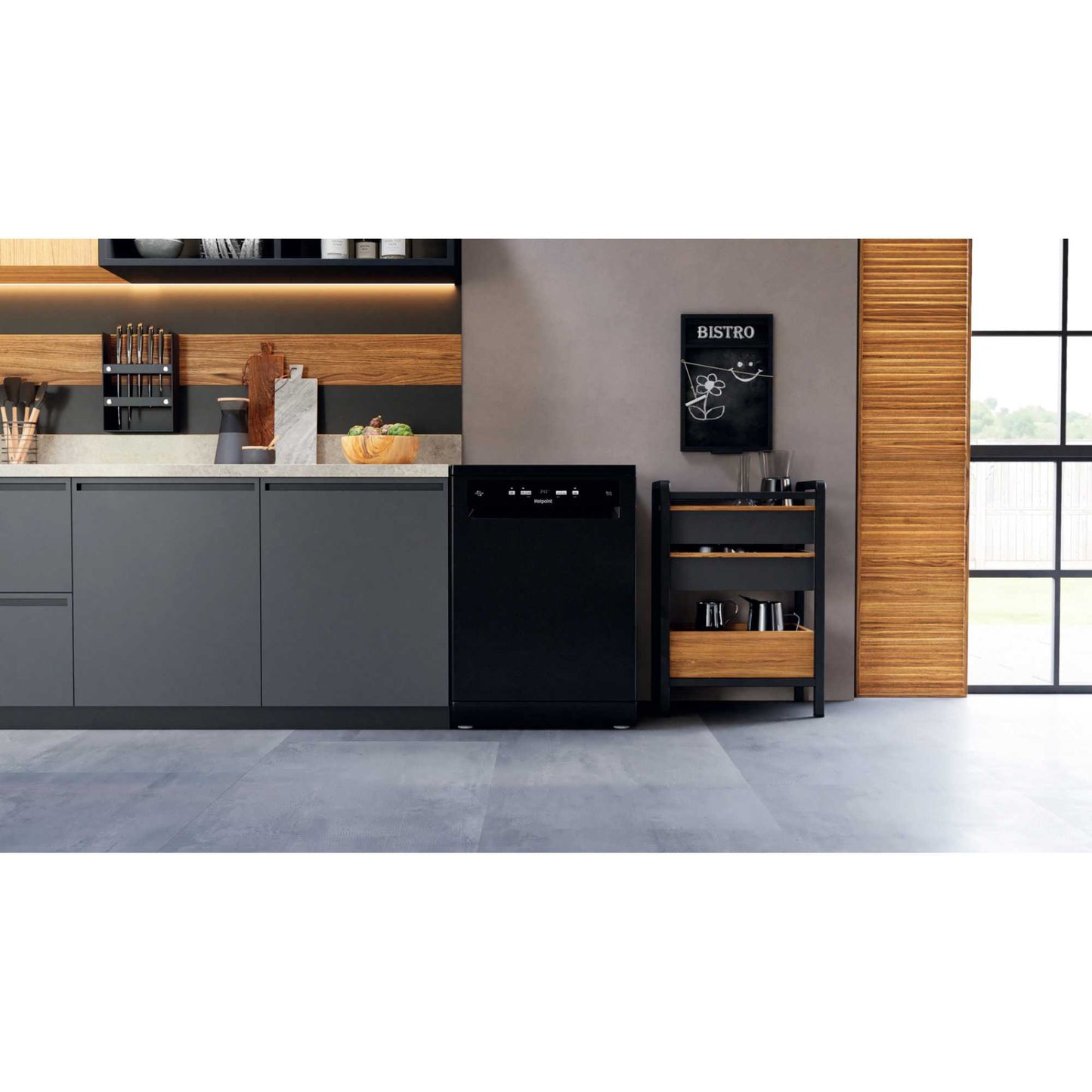 Hotpoint Freestanding Full-Sized Dishwasher - HFC 3C26 WC B UK