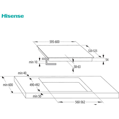 Hisense HI6421BSC 60cm 4 Burner Induction Hob - Black