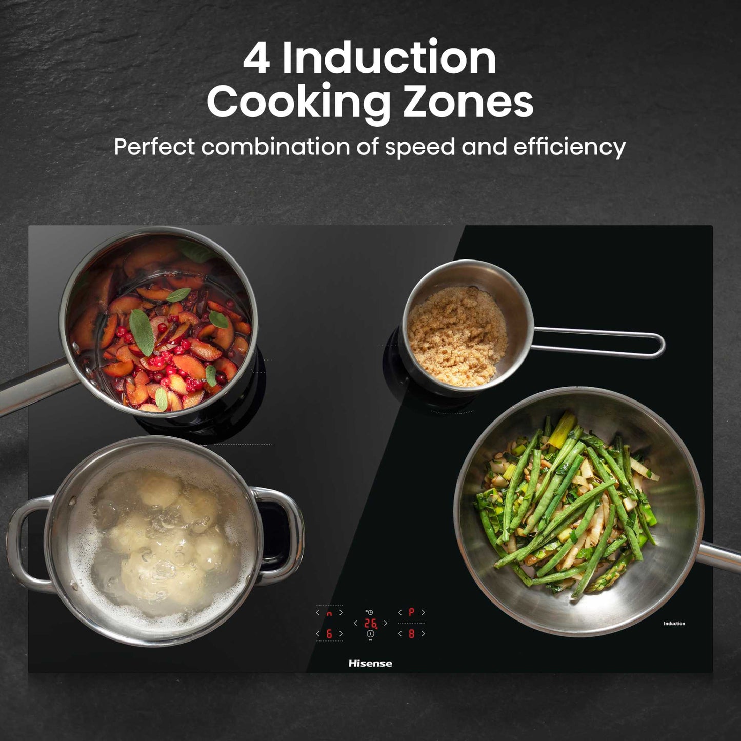 Hisense HI8421BSC 80cm 4 Zone Induction Hob
