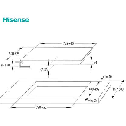 Hisense HI8421BSC 80cm 4 Zone Induction Hob