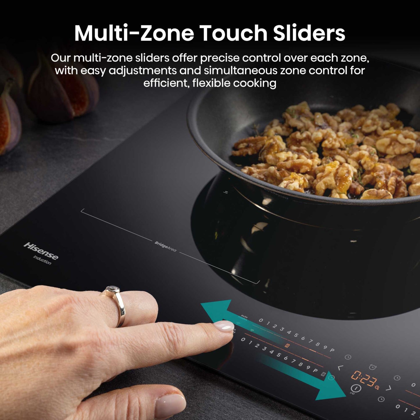 Hisense HI8432BSCWF Hi6 80cm 4 Zone Induction Hob - Black
