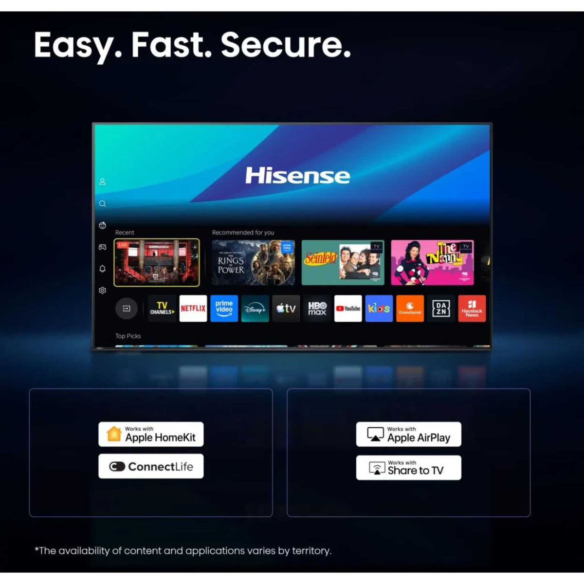 Hisense A4S 32" HD 720 DLED Smart TV - 32A4STUK