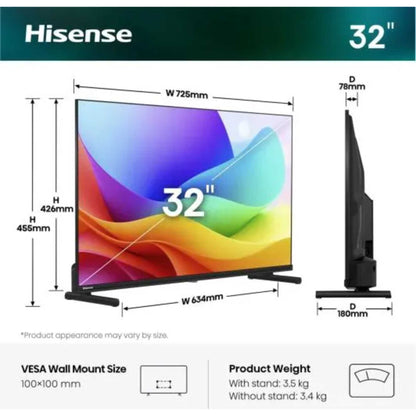 Hisense A5S 32" Full 1080 HD Hi-QLED Smart TV - 32A5STUK