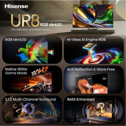 Hisense UR8S 55" 4K RGB Mini LED Smart TV -55UR8STUK