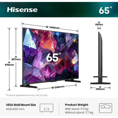 Hisense E7STUK-PRO 65" 4K Ultra HD Hi-QLED Freely Smart TV - 65E7STUK-PRO