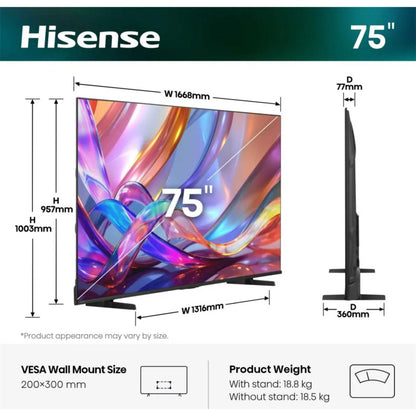 Hisense Q7S 75" HI-QLED Smart TV - 75Q7STUK
