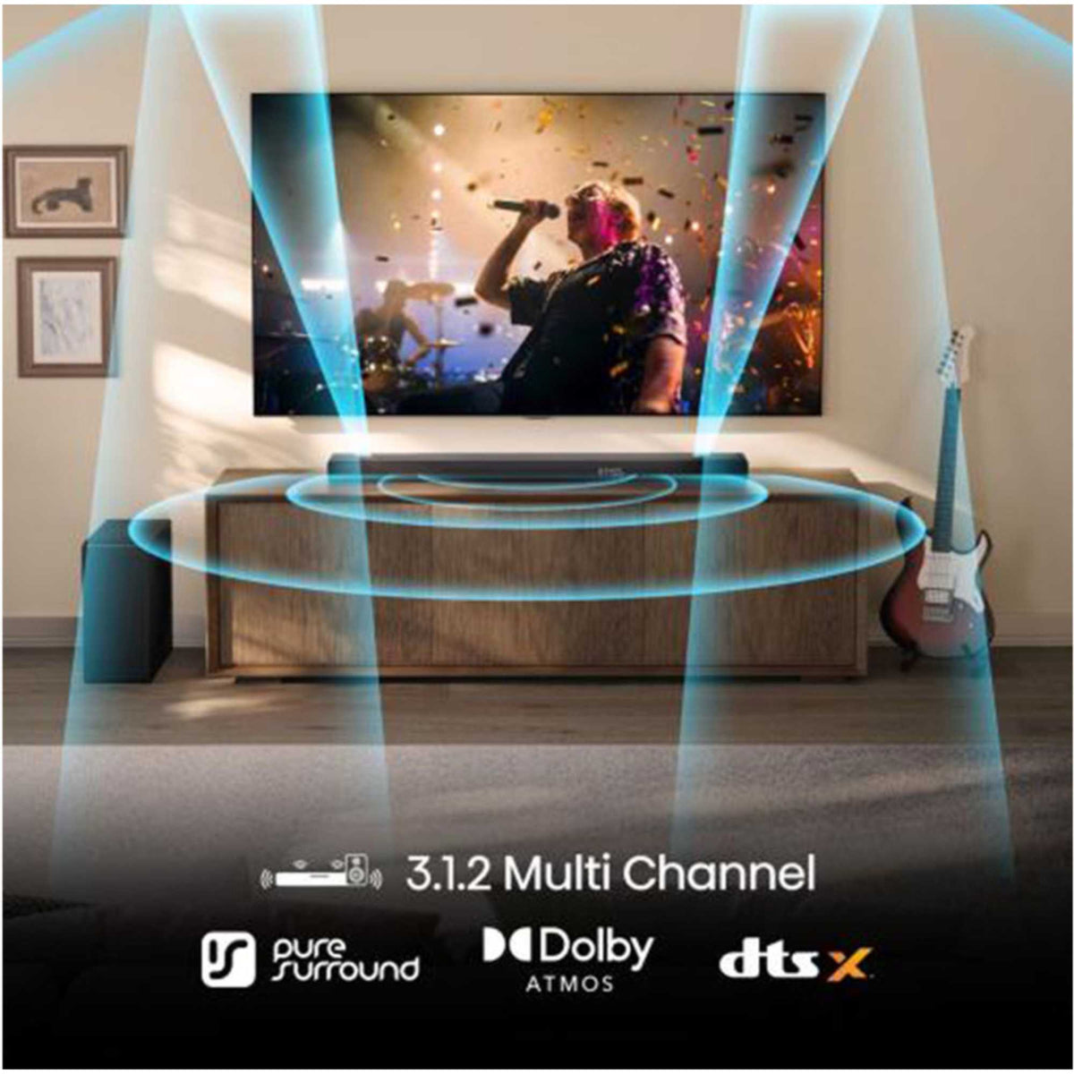 Hisense AX3120Q AX Series 3.1.2 Channel Soundbar with Wireless Subwoofer