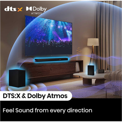Hisense AX5100Q 5.1ch Dolby Atmos Soundbar with Wireless Subwoofer