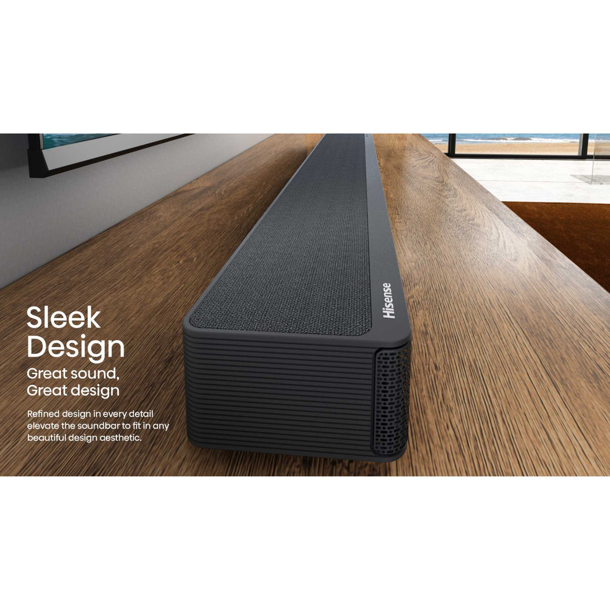 Hisense AX5125H 5.1.2 Channel Cinematic Soundbar with Wireless Subwoofer
