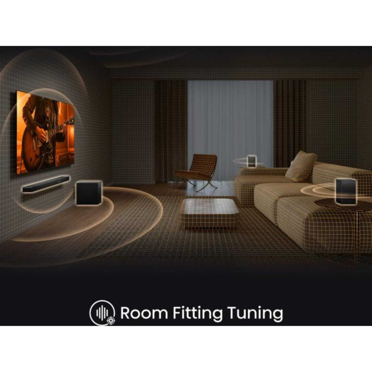 Hisense AX5140Q AX Series 5.1.4 Channel Soundbar with Rear Speakers & Subwoofer