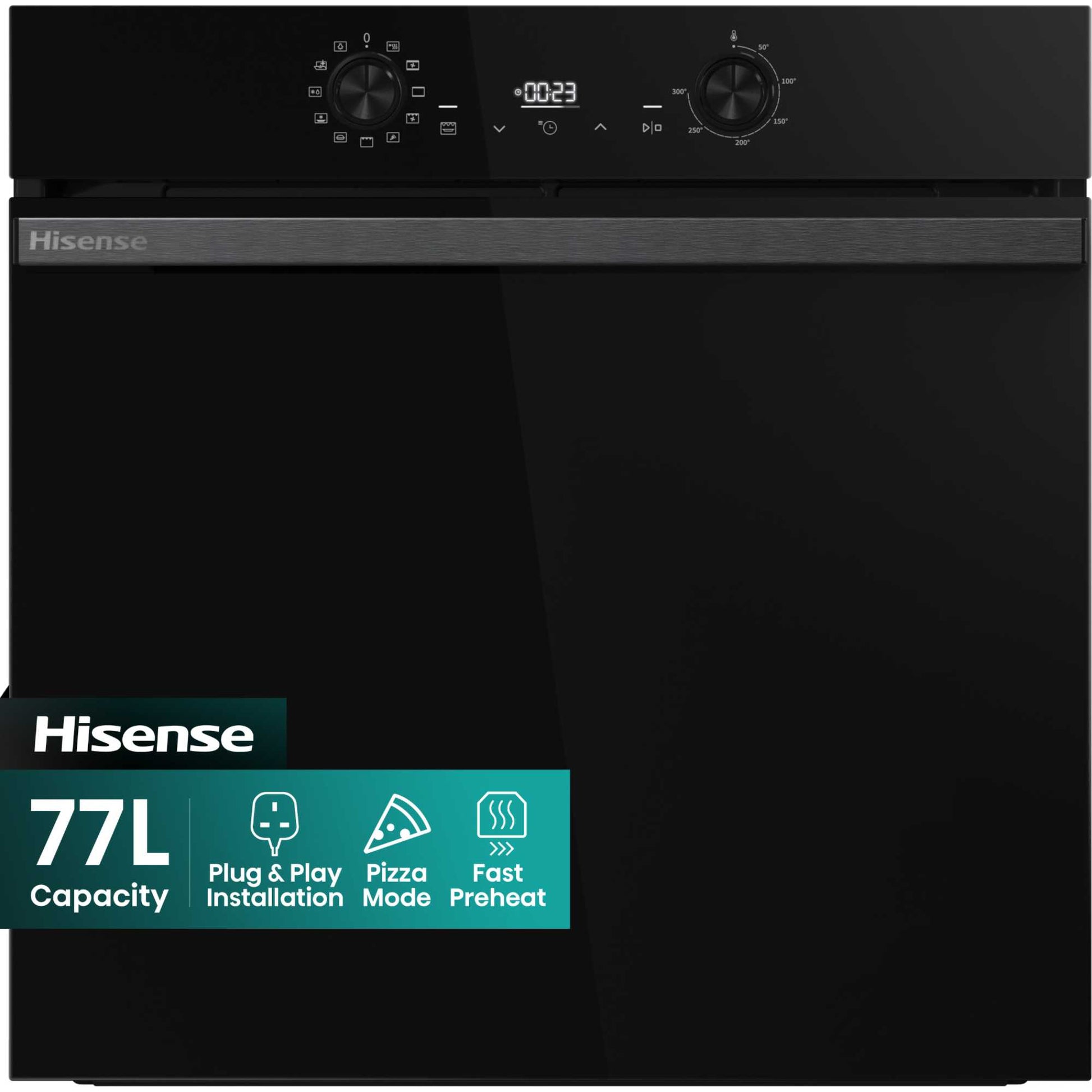 Hisense BI622ABPGUK Hi2 77L Built-in Electric Steam Oven - Black